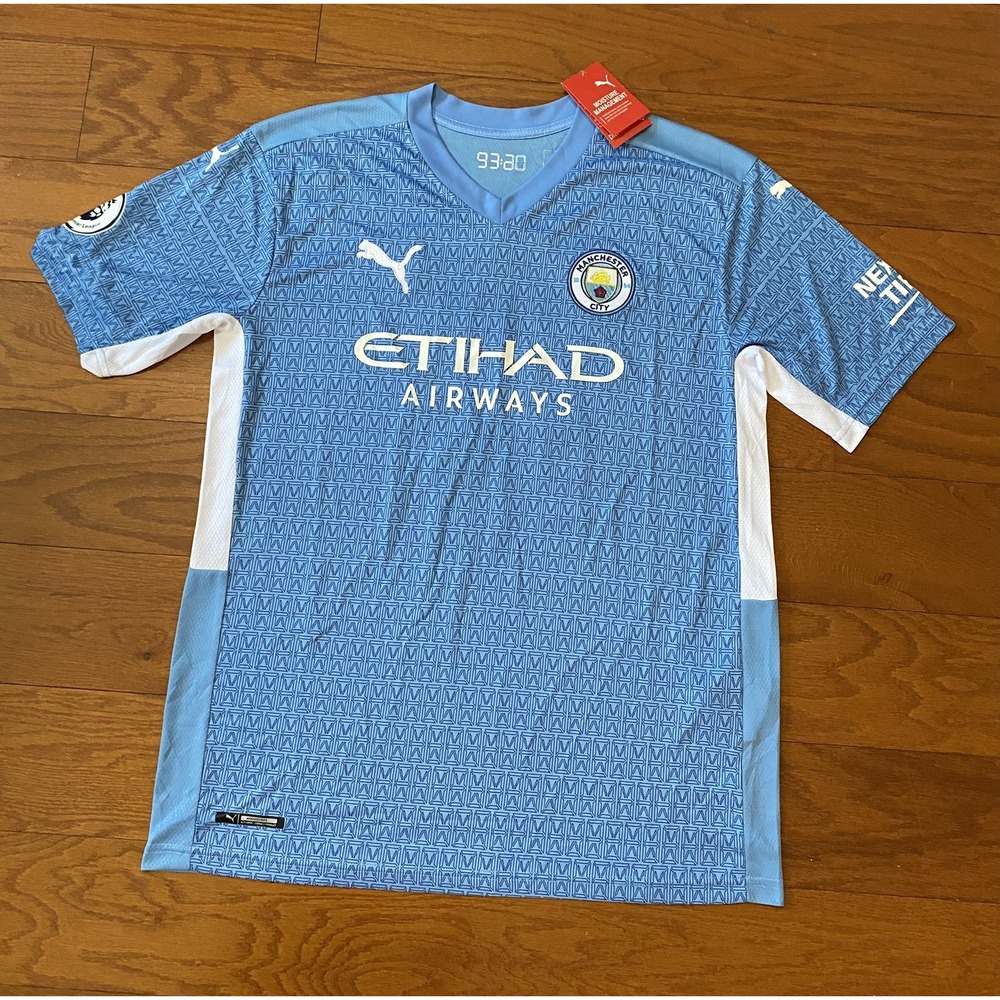 Manchester City De Bruyne #17 Home jersey Size Large Puma Etihad Airways New!